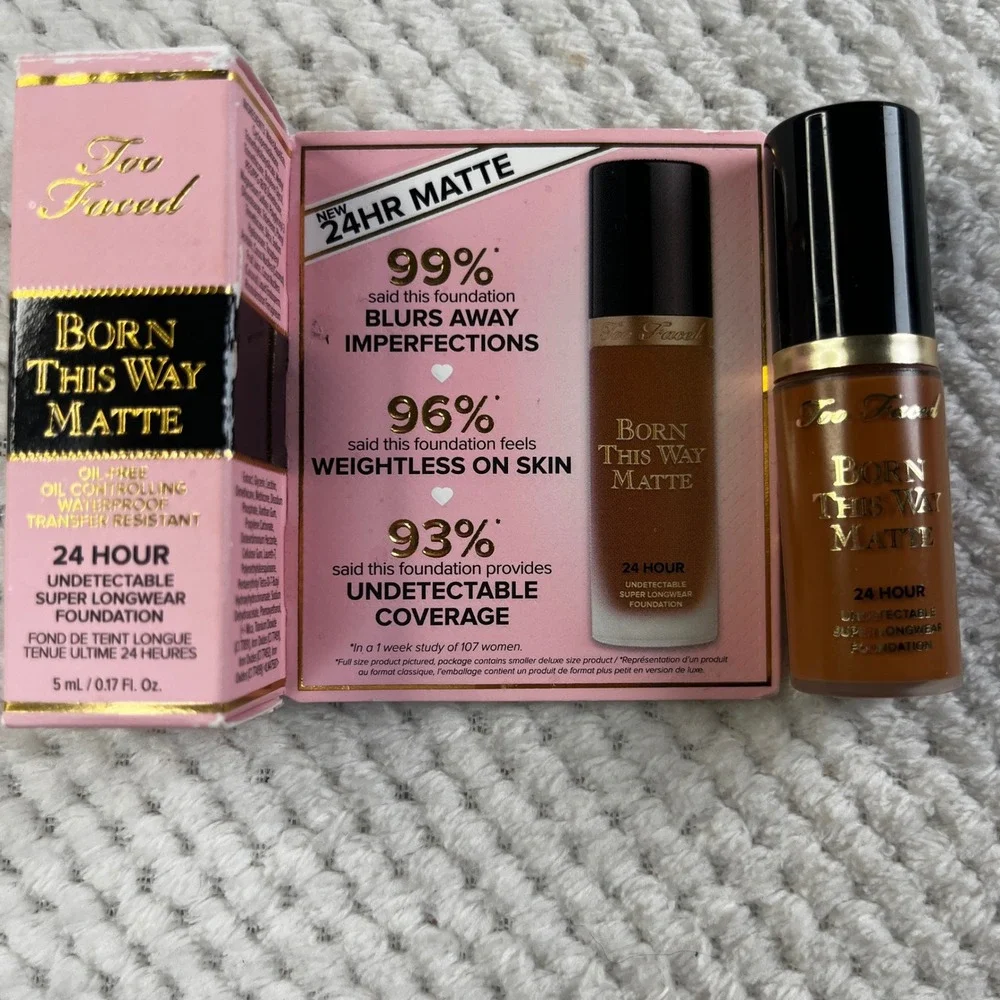 Too Faced Born This Way Matte 24 Hour Foundation Chai 0.17 oz Deluxe Travel Size